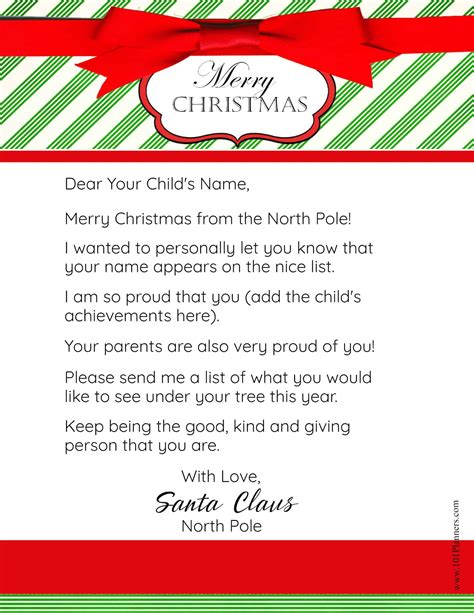 15 Free Letter From Santa Templates .